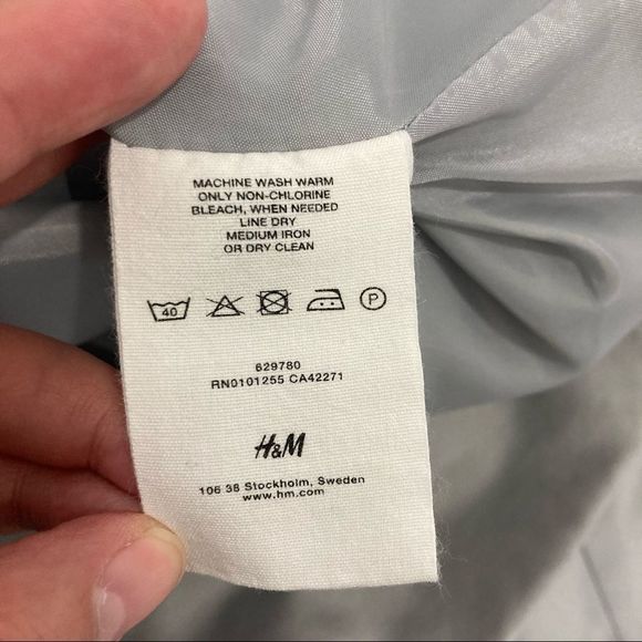 H&M Women's Gray Jacket Size 4 - Picture 7 of 8